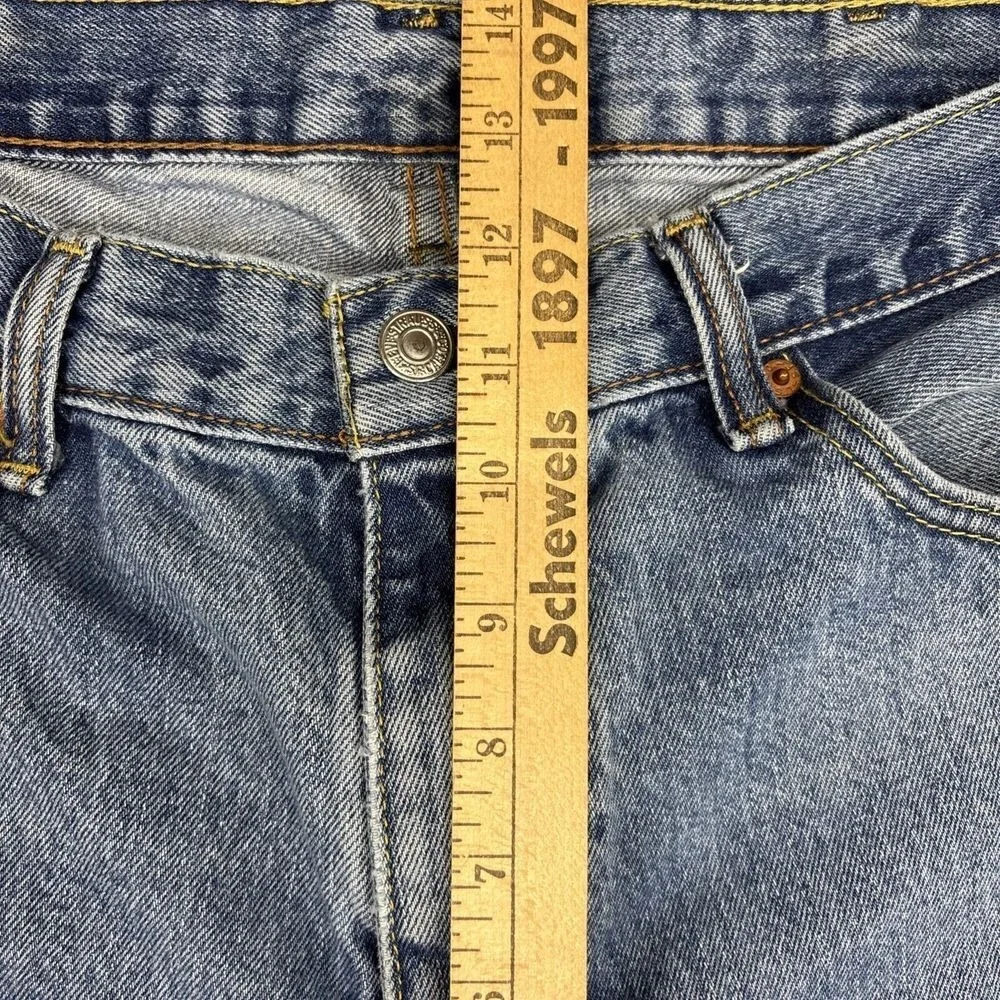 Levi's 550 Jeans Mens 36x33 TAG-38x34 Straight Blue Denim Rugged Workwear Biker